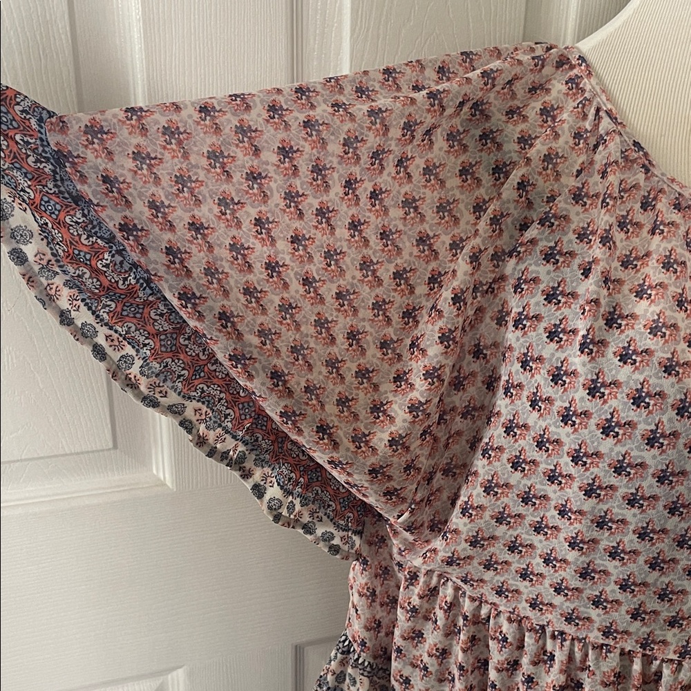 Knox Rose Pink and Blue Patterned Blouse - Picture 5 of 7